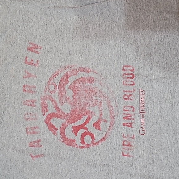Mens T Shirt size medium. Game of Thrones Targaryen gray color - Picture 4 of 8